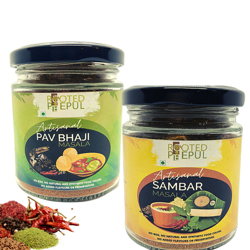 Rooted Peepul Sambar Masala | Pav Bhaji Masala Combo